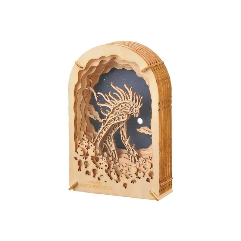 Paper theater Studio Ghibli princess mononoke night walker wood style